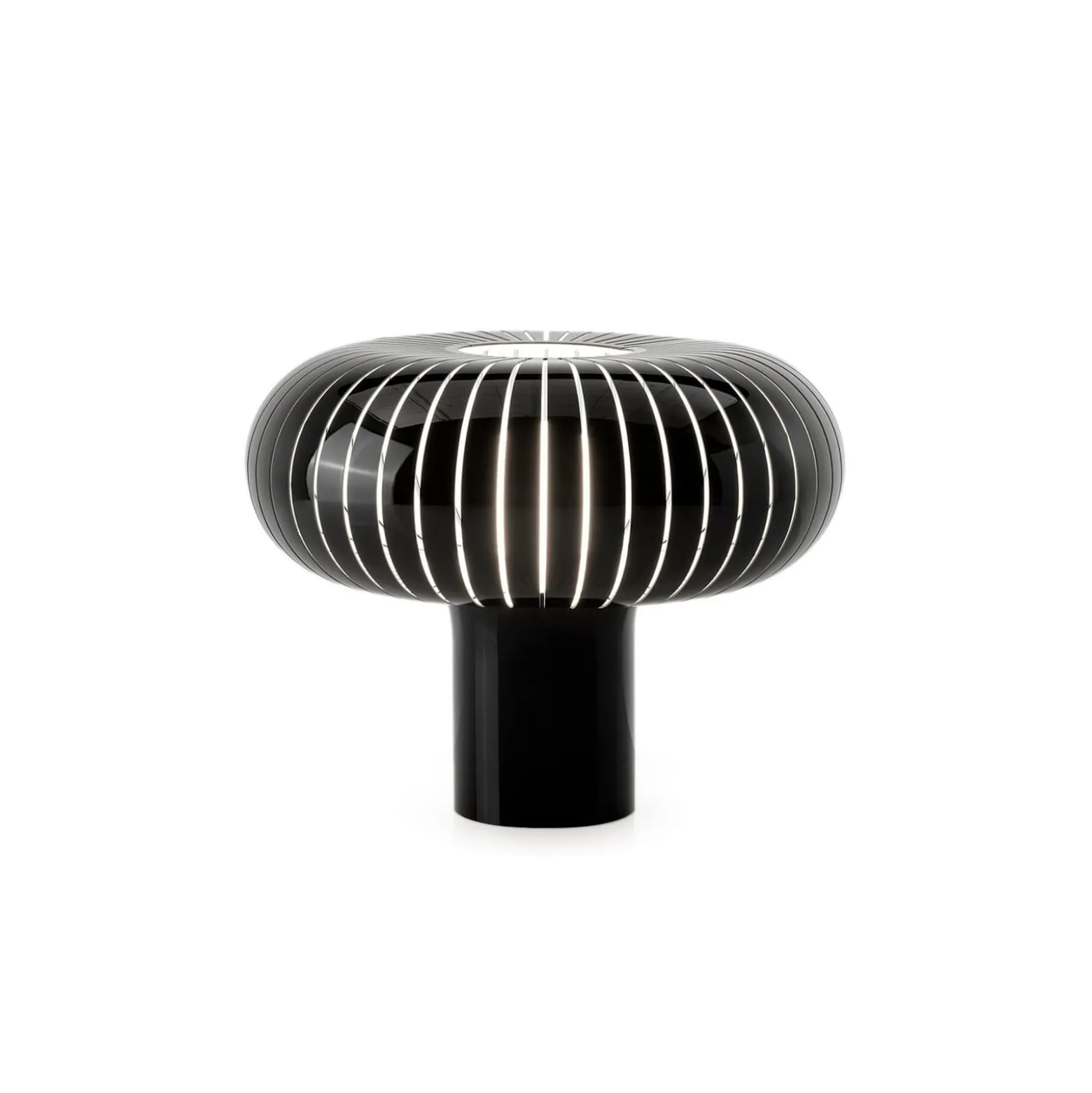 Kartell Tischleuchte Teresa, schwarz, Ø 50 cm, PMMA recycelt