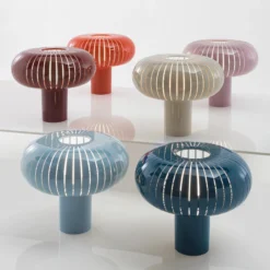 Kartell Tischleuchte Teresa, taubengrau, Ø 50 cm, PMMA