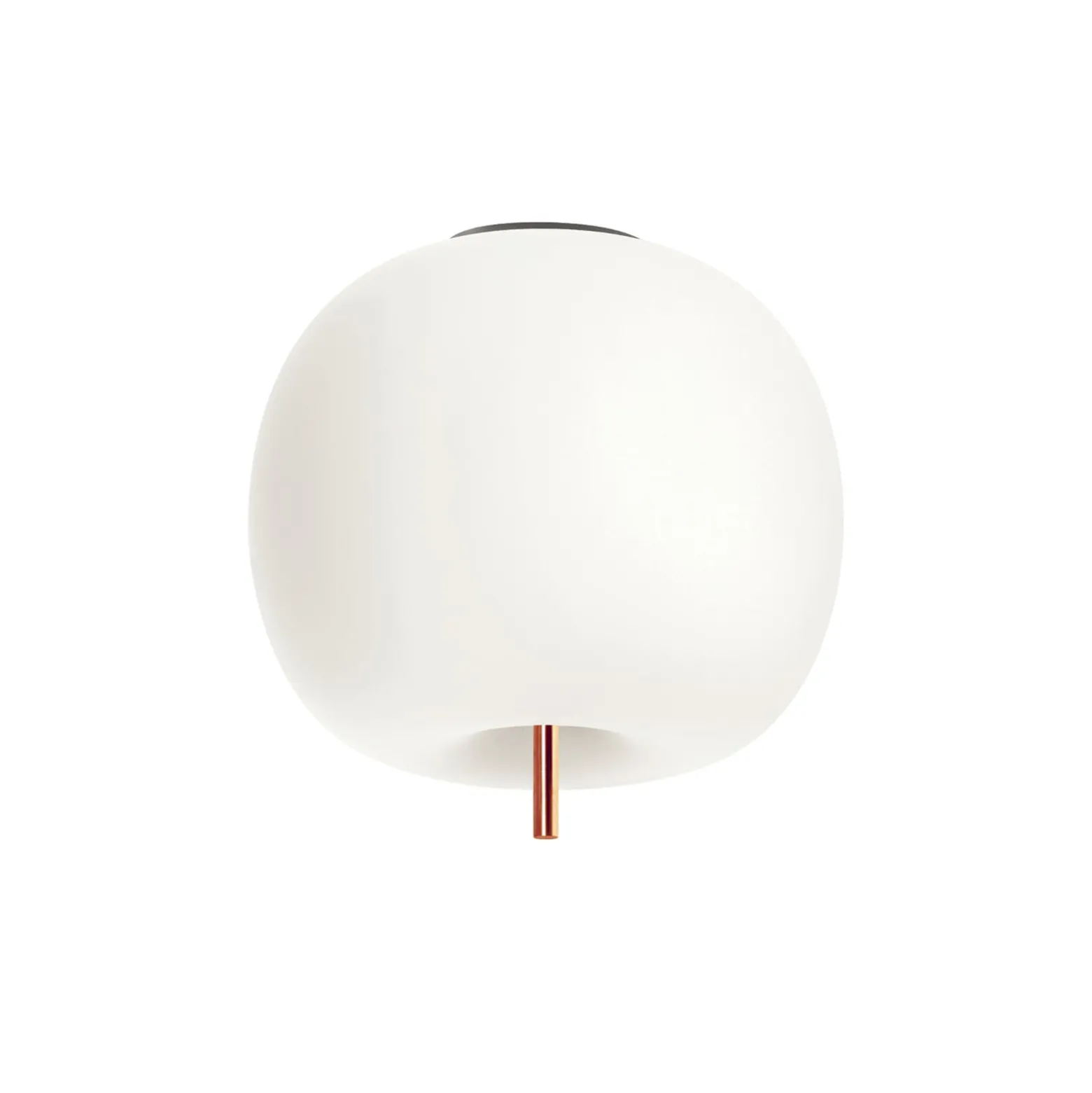 kdln Deckenlampe Kushi, kupferfarben/weiß, Ø 16 cm, Glas