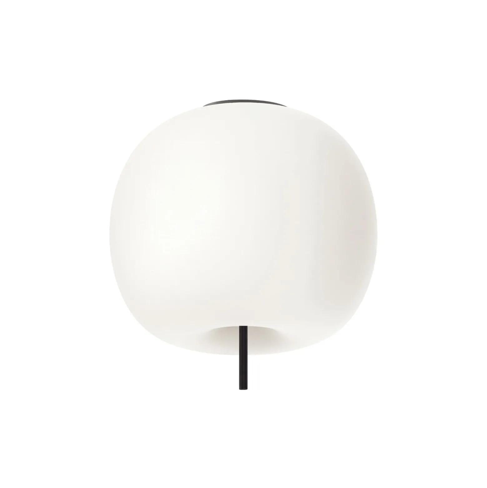 kdln Deckenlampe Kushi, schwarz/weiß, Ø 33 cm, Glas