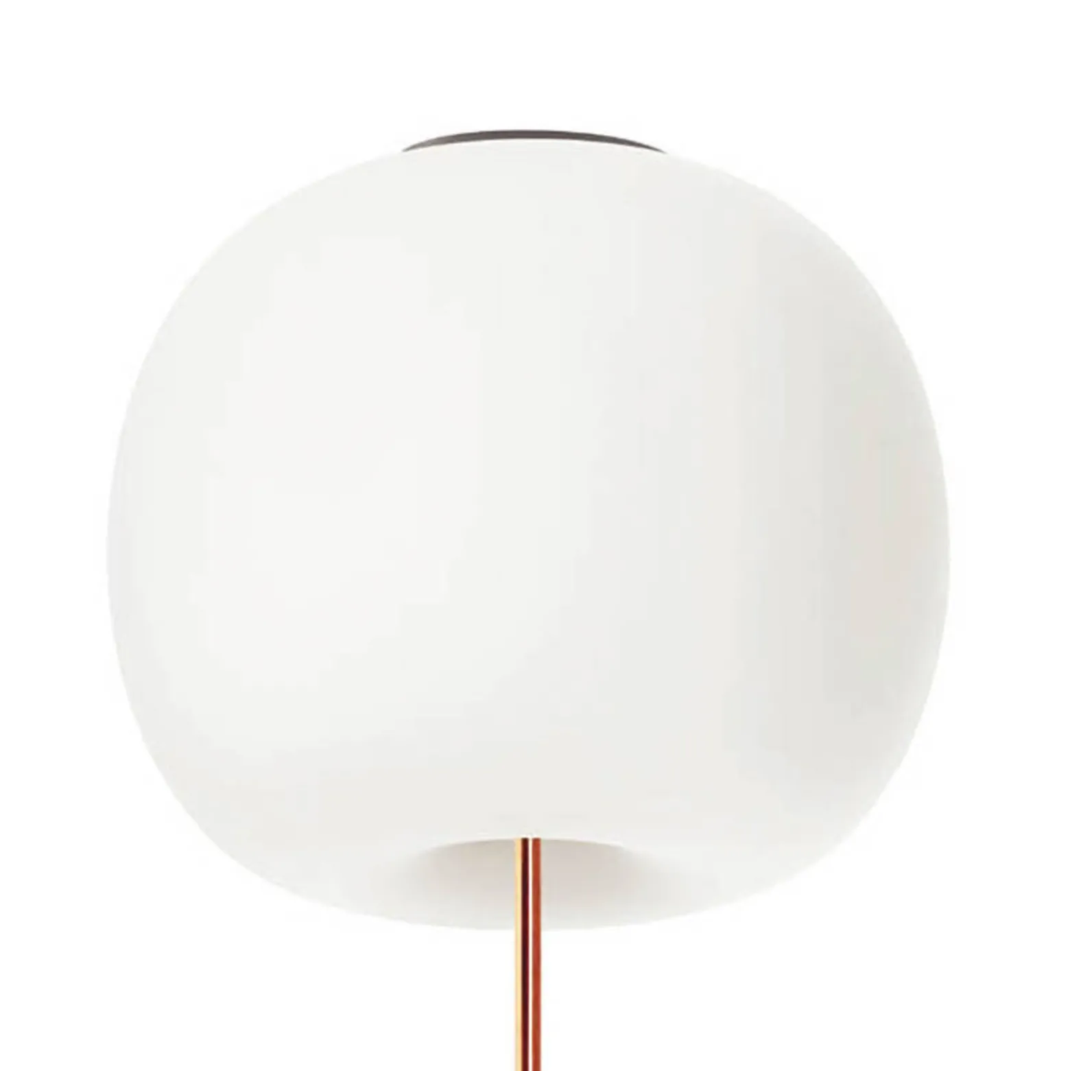 kdln Deckenlampe Kushi XL, kupferfarben/weiß, Ø 43 cm, Glas
