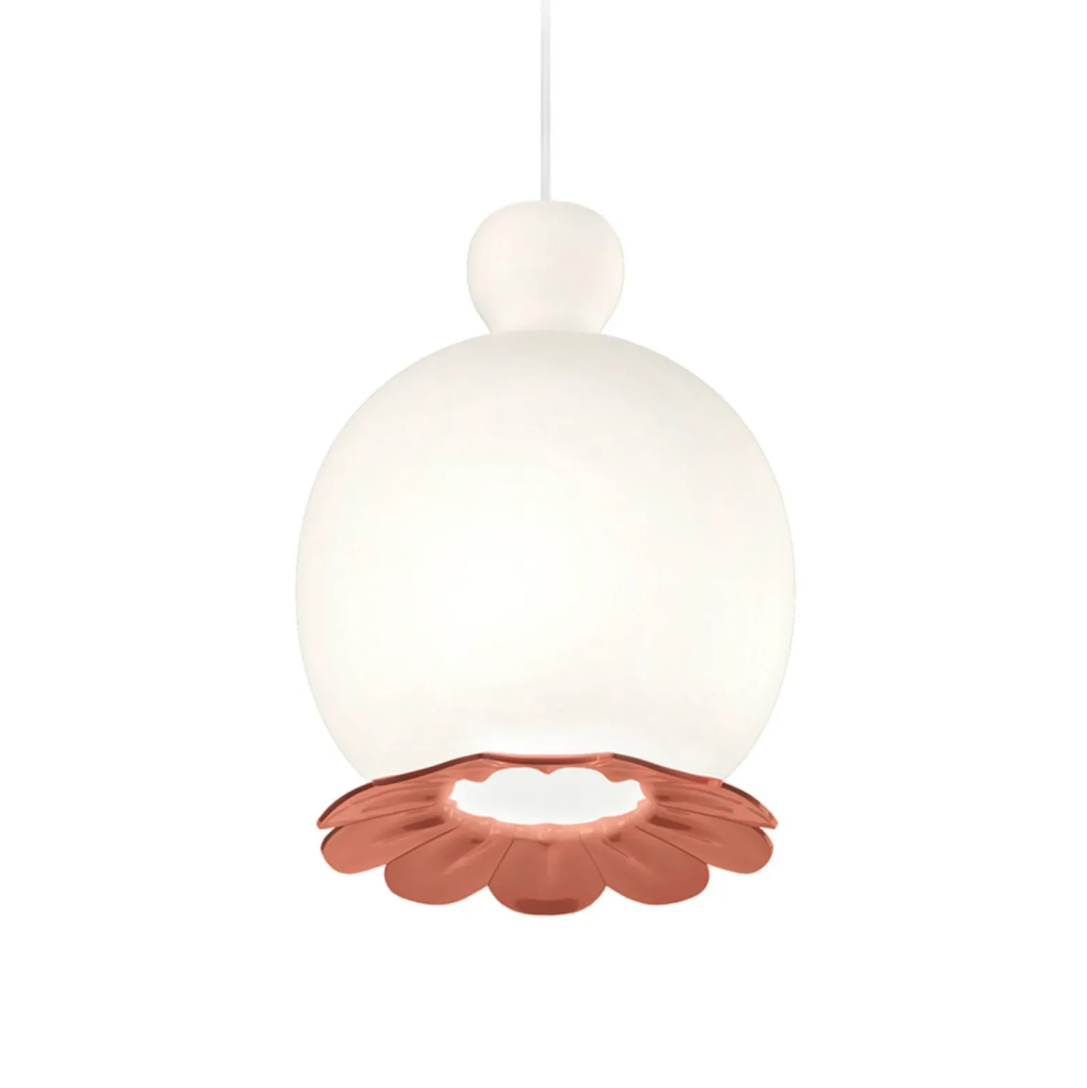 kdln Opyo Hängeleuchte, korallenrosa, Ø 22 cm, Glas