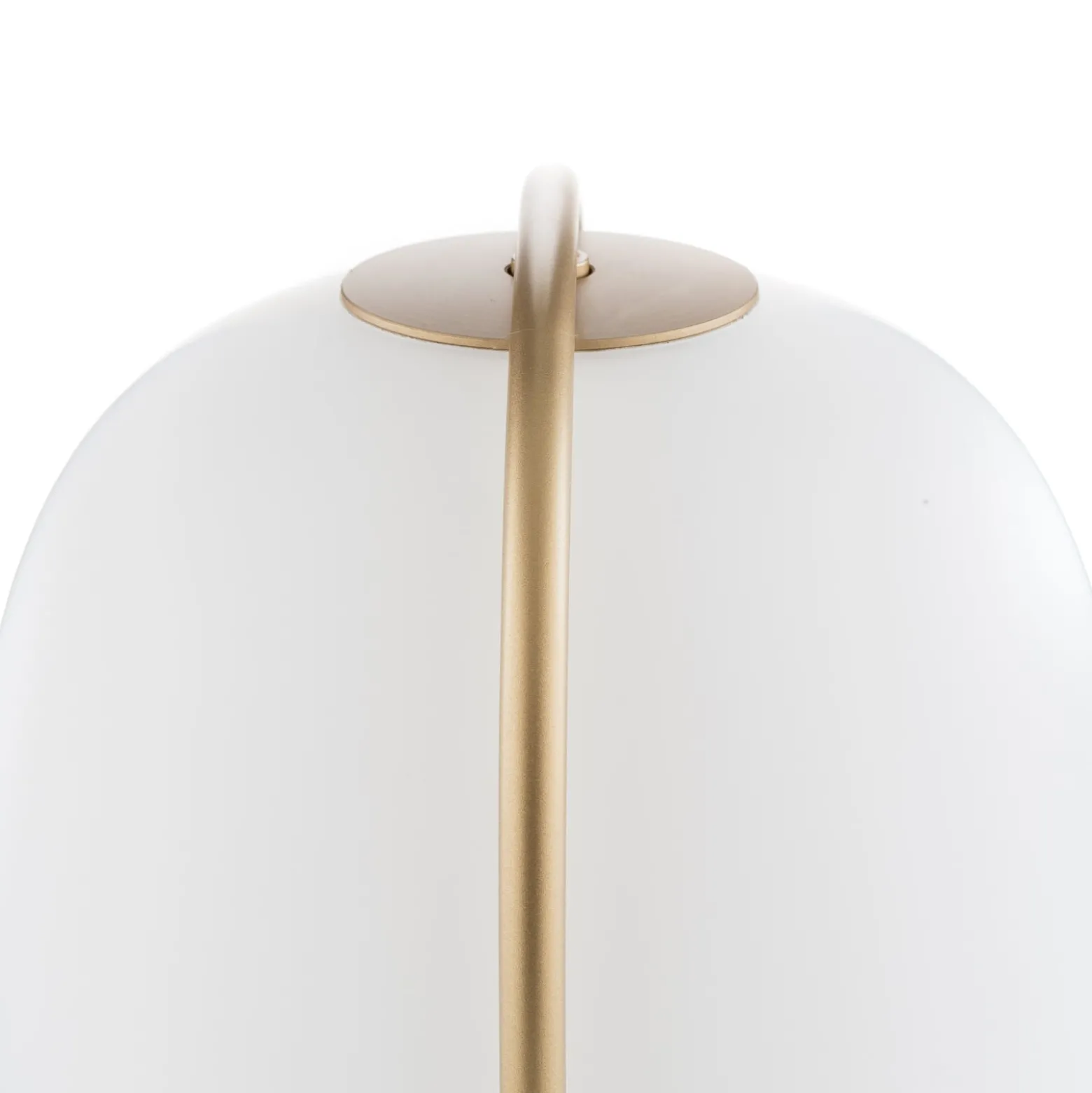kdln Tischlampe Lannà, weiß/gold, Höhe 40 cm, Glas