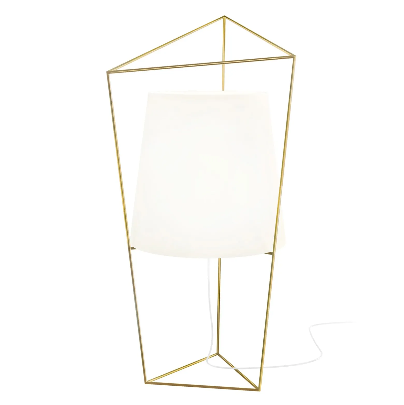 kdln Tischleuchte Tatu, messingfarben, Höhe 69 cm, Glas