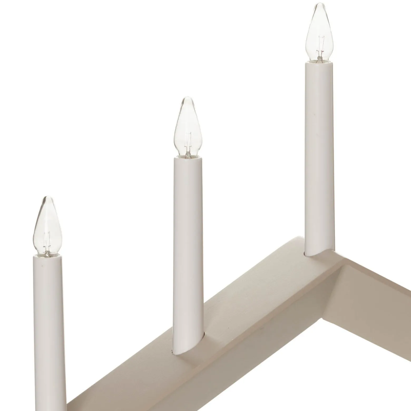Kerzenleuchter Arrow, flach, 7flammig, grau