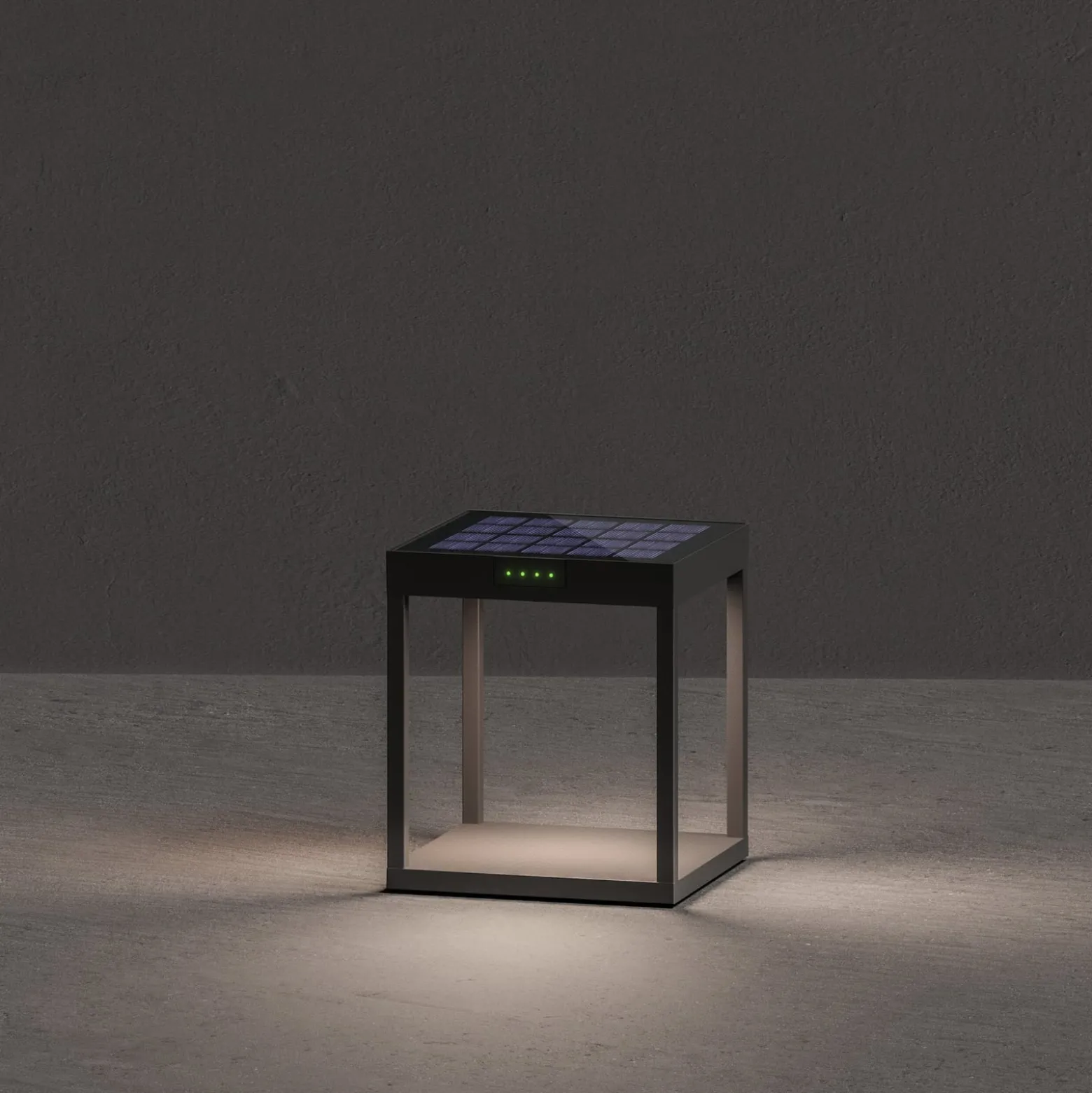 KLEWE LED-Solarlampe RADIA GROUND, anthrazit, 25 cm Alu IP65