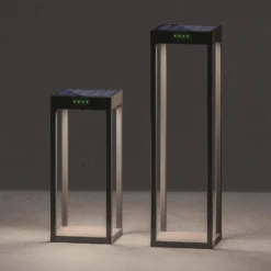 KLEWE LED-Solarlampe RADIA MINI, anthrazit, 35 cm, Alu, IP65