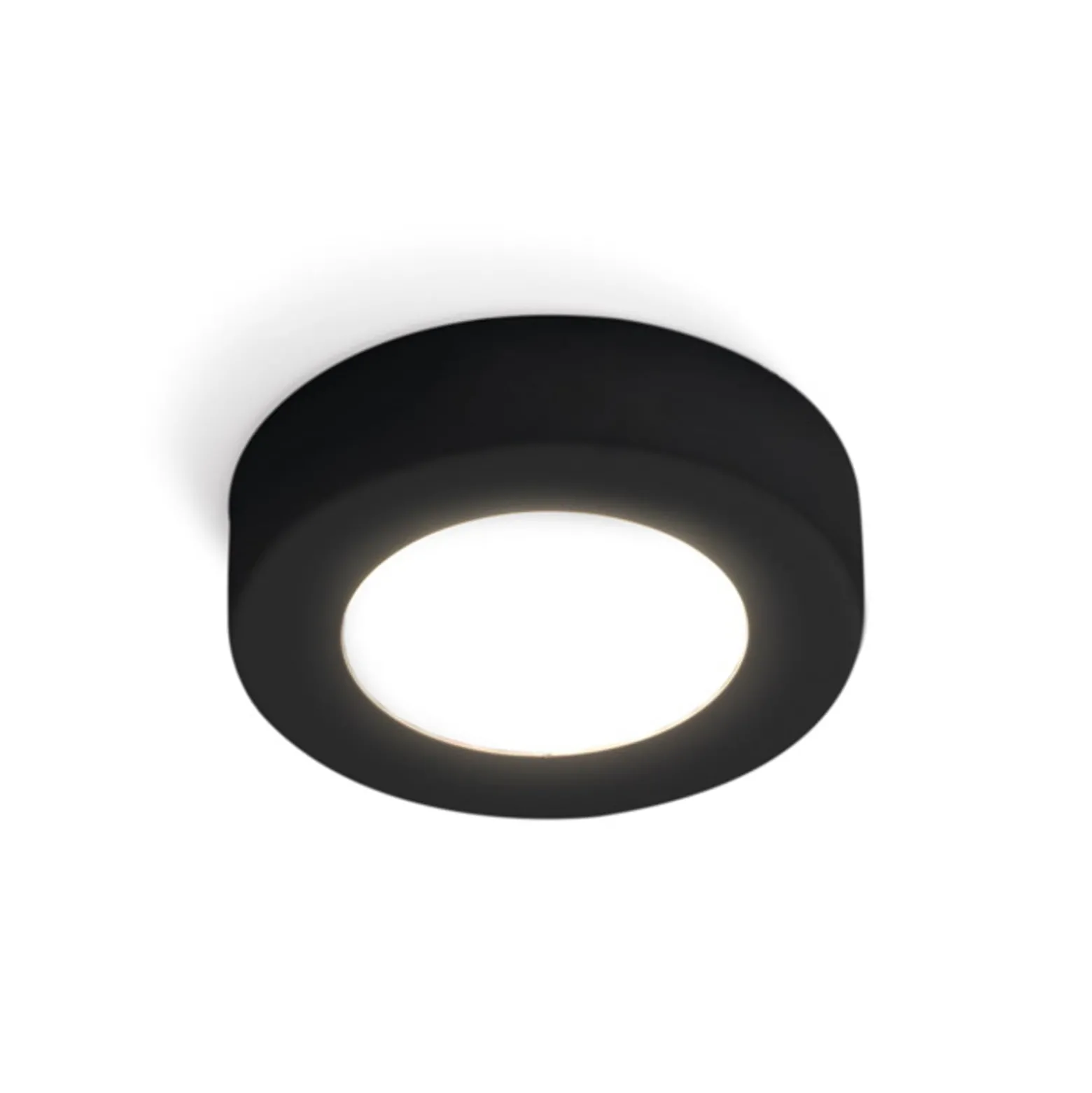 KOLARZ Deckenlampe Click R, schwarz, Metall, GX53, Ø 12 cm