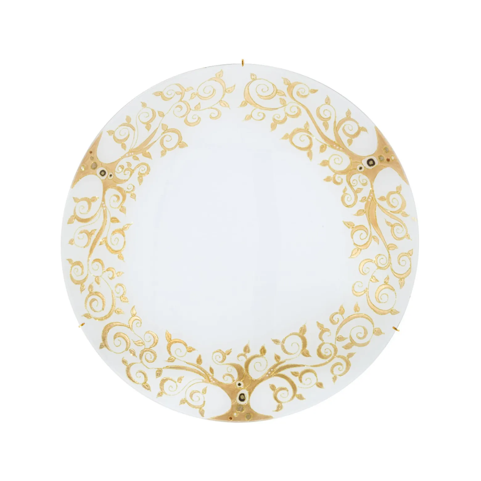 KOLARZ Deckenlampe Serena, goldfarben, Ø 40 cm, Metall/Glas