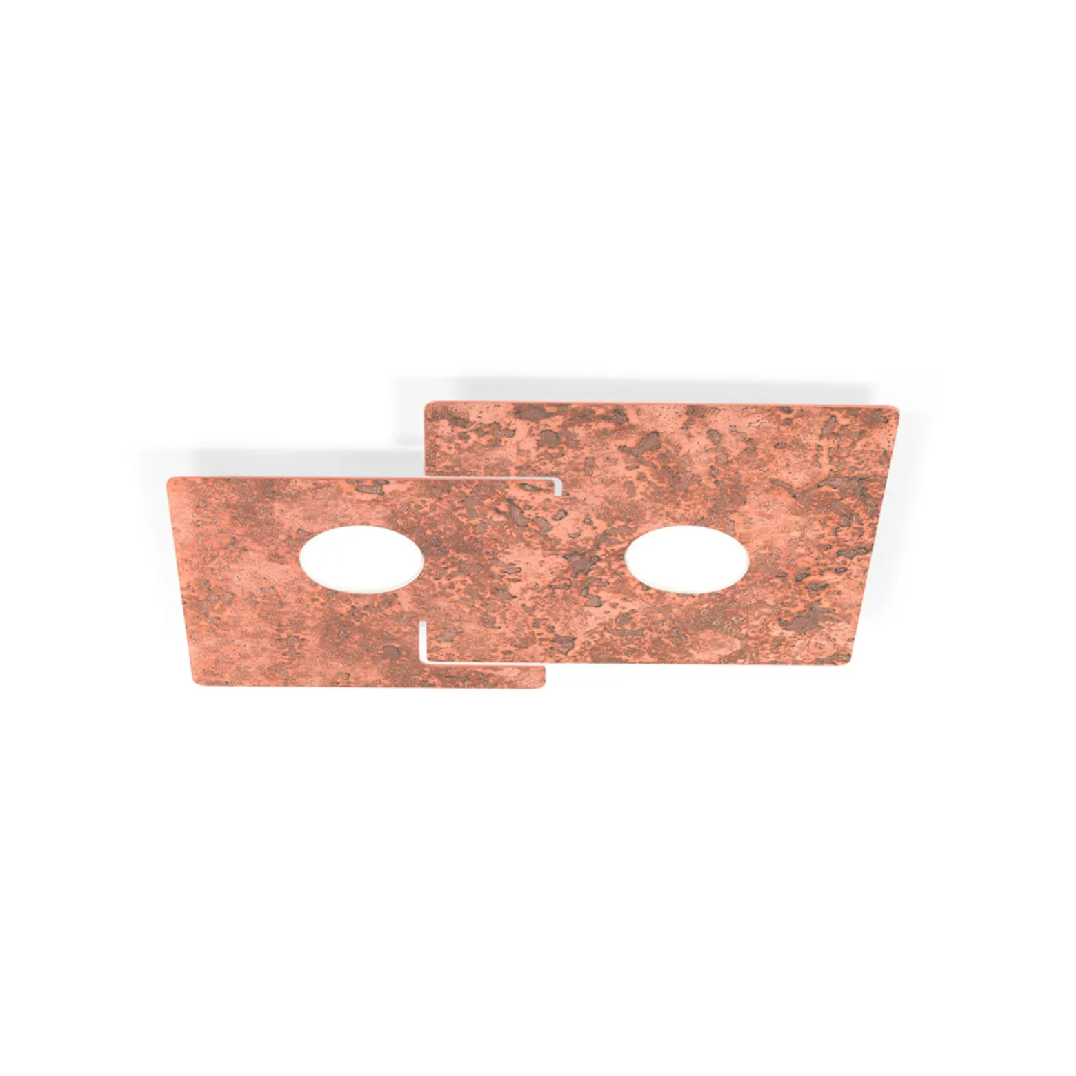 KOLARZ Deckenleuchte Square, kupfer, Länge 44 cm, Metall