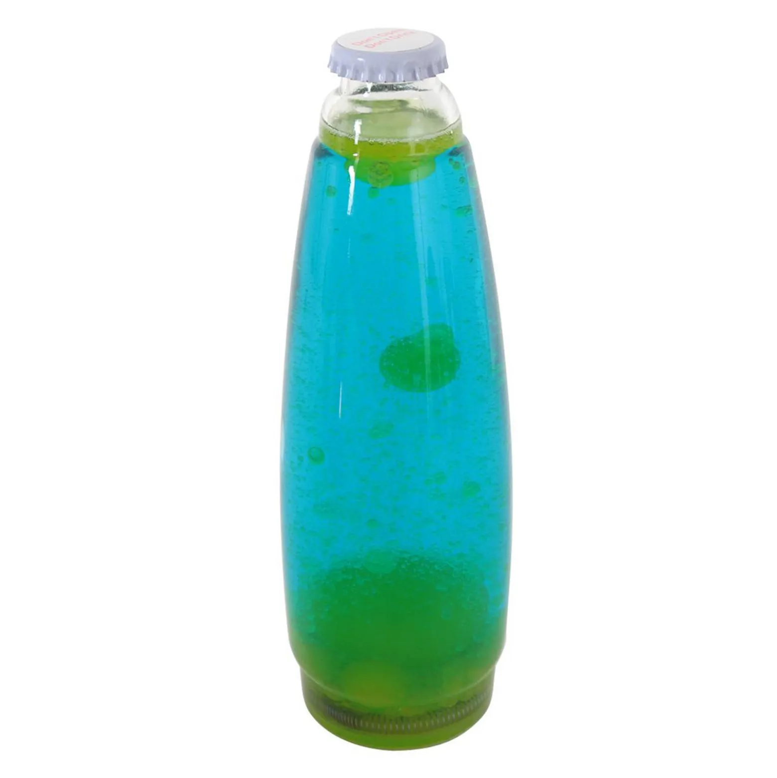 Lavalampe Volcan 3116, stahl, grün-blaue Flüssigkeit, E14