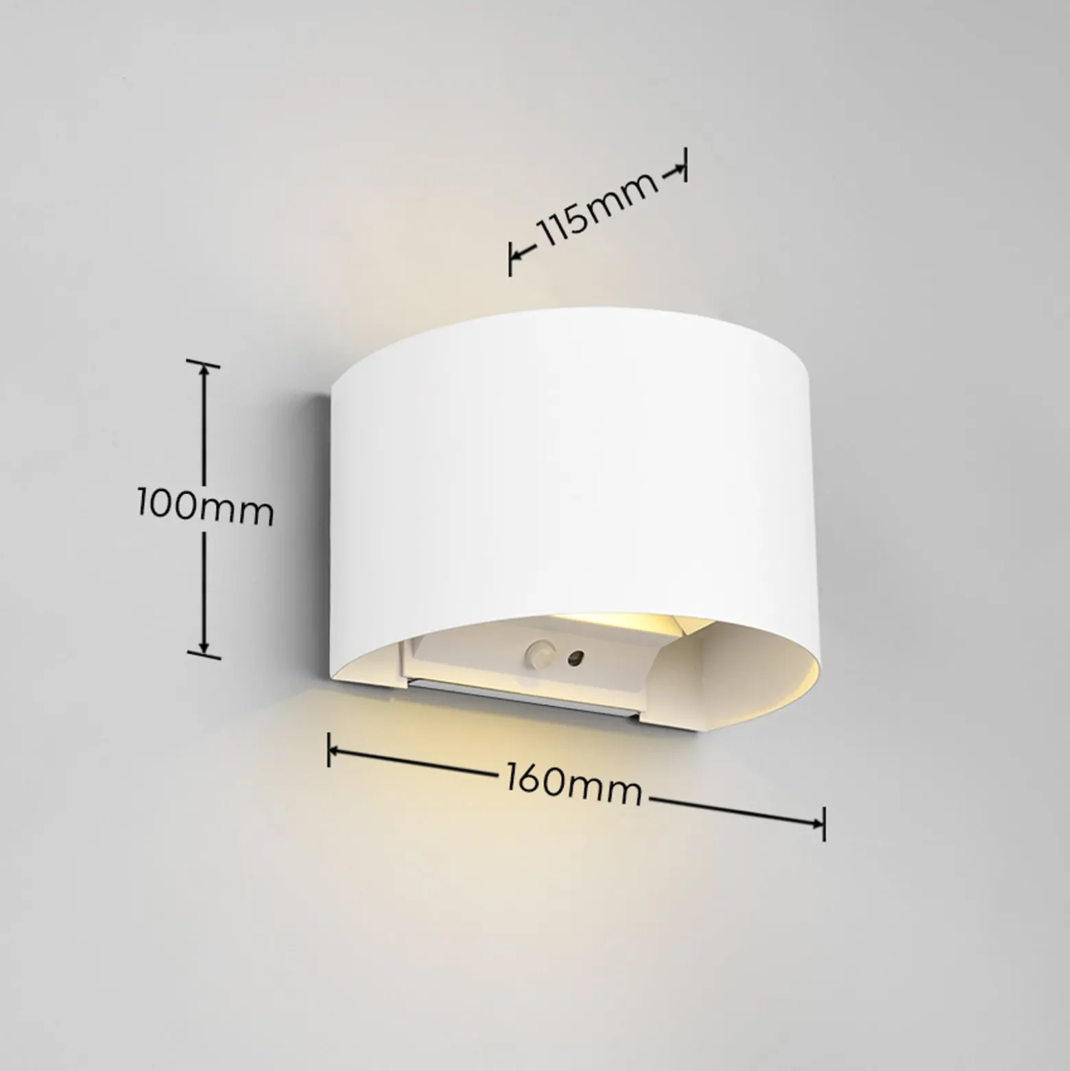 LED-Akku-Außenwandlampe Talent, weiß, Breite 16 cm, Sensor
