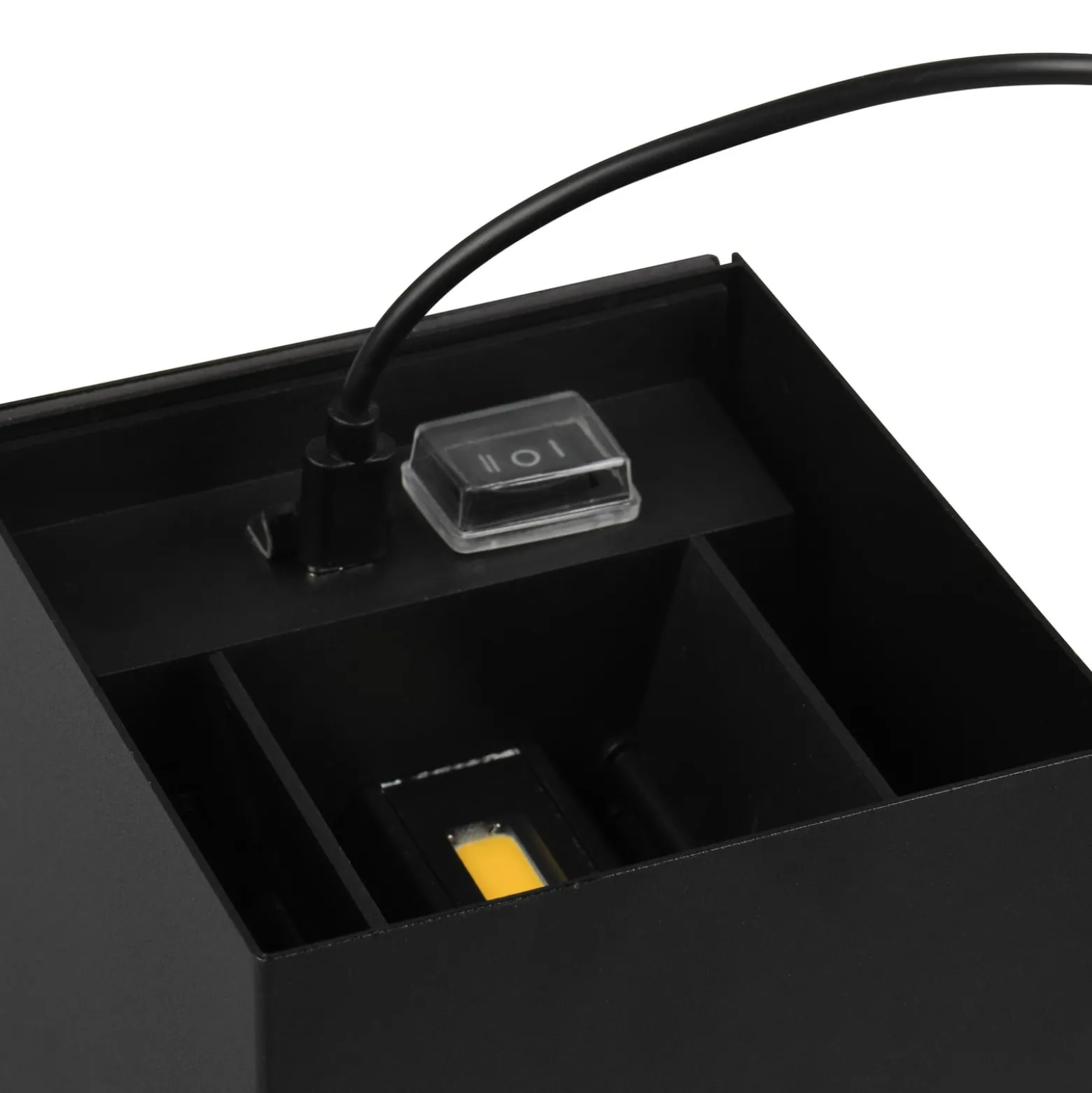 LED-Akku-Außenwandlampe Talent, schwarz, Breite 10 cm Sensor