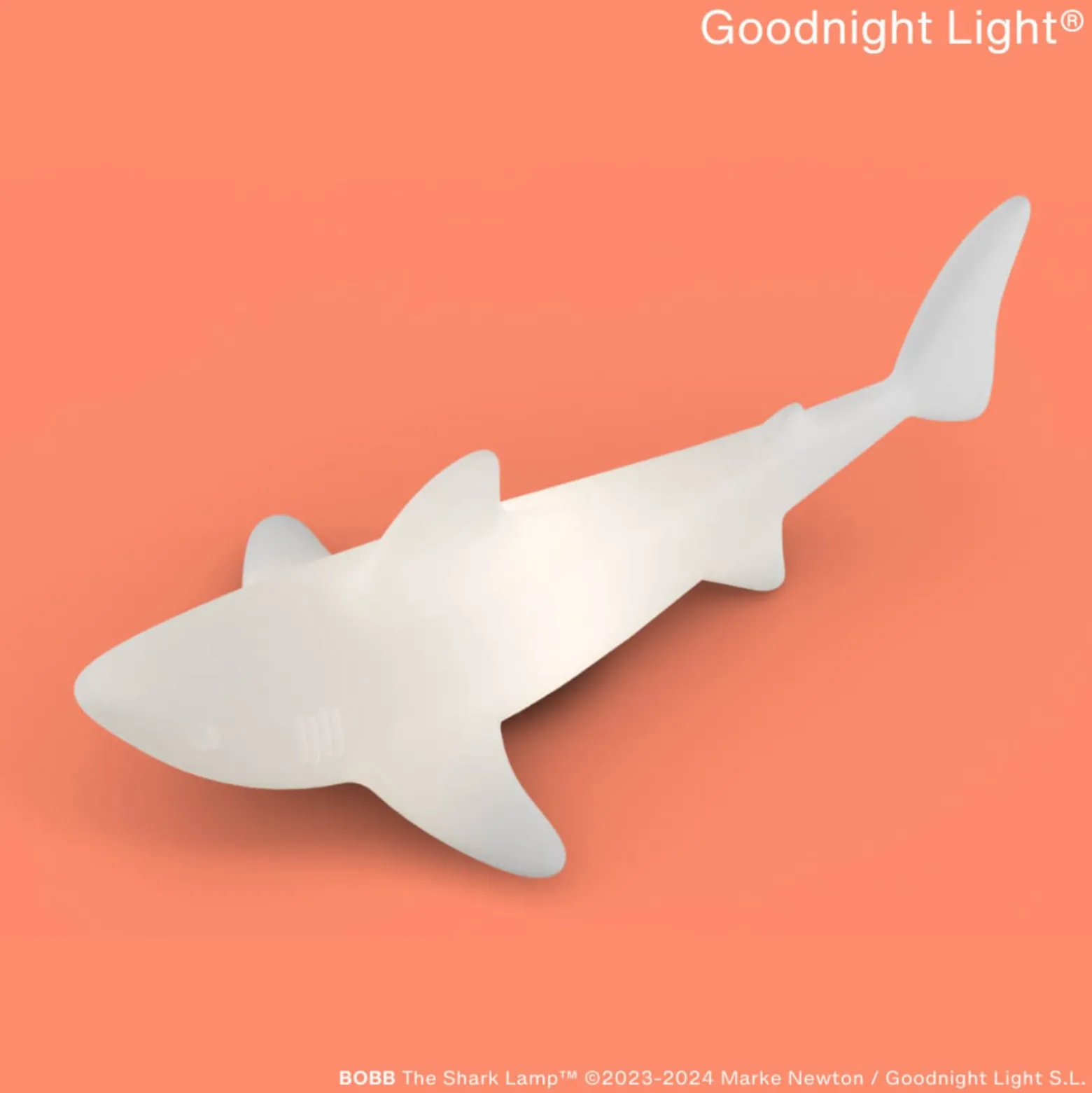 LED-Akkuleuchte BOBB the shark lamp, schwimmfähig, RGBW