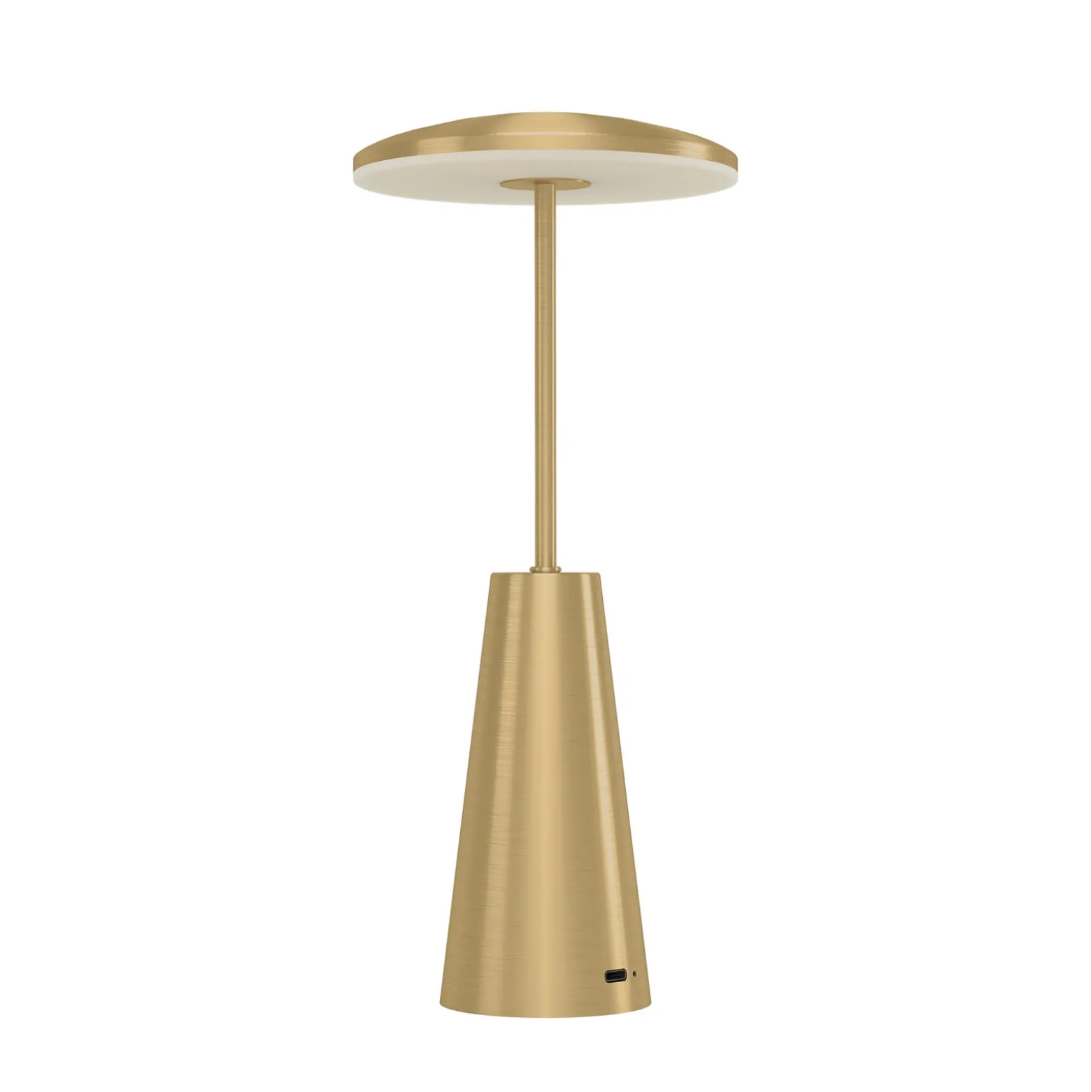 LED-Akkuleuchte Piccola, messingfarben, Höhe 28cm, IP54