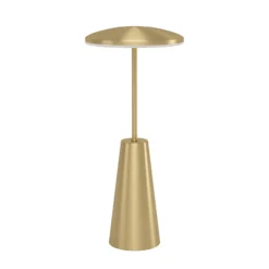 LED-Akkuleuchte Piccola, messingfarben, Höhe 28cm, IP54