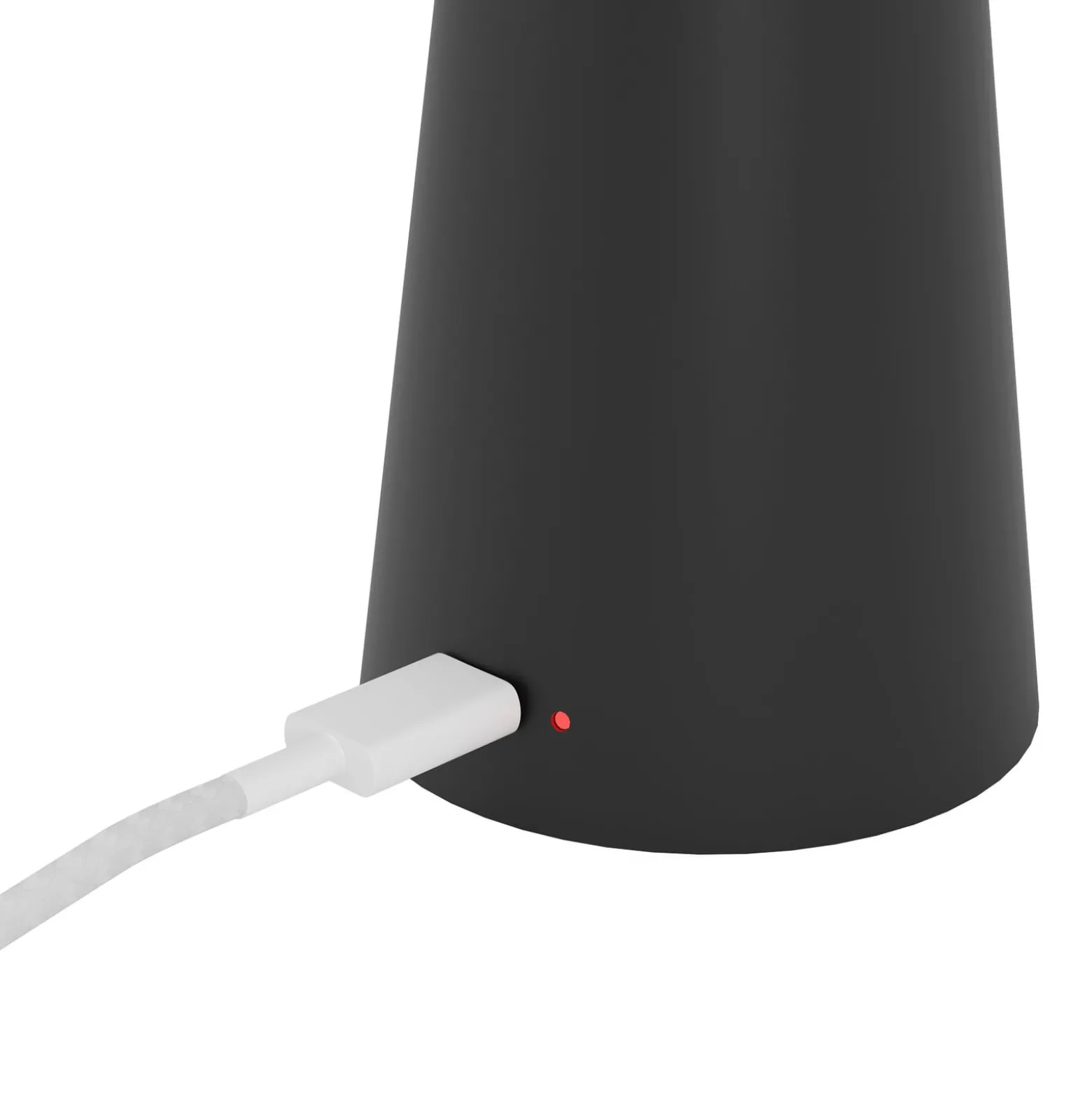 LED-Akkuleuchte Piccola, schwarz, Höhe 28cm, Metall, IP54