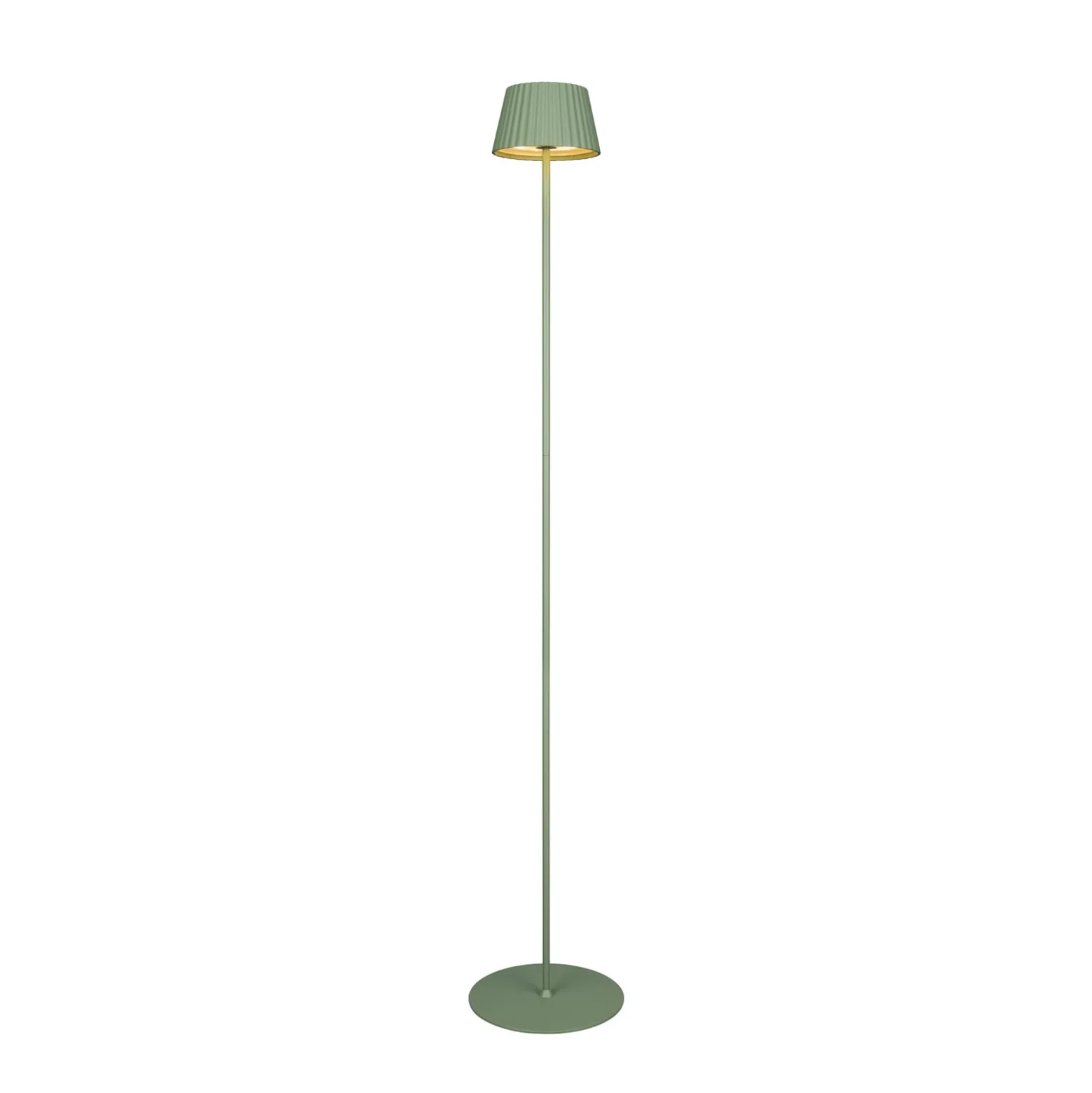 LED-Akku-Stehlampe Suarez, grün, Höhe 123 cm, Metall