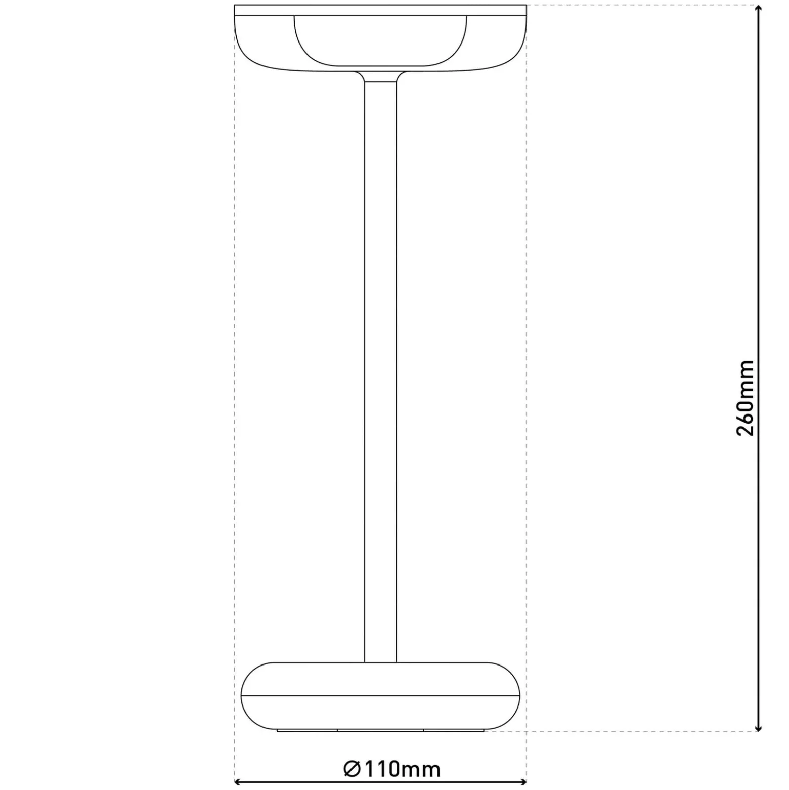 LED-Akku-Terrassenleuchte Pasi, weiß Höhe 26 cm Metall Touch