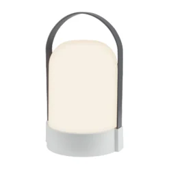 LED-Akku-Tischlampe ASA BIG, hellgrau/anthrazit, 24 cm, IP44