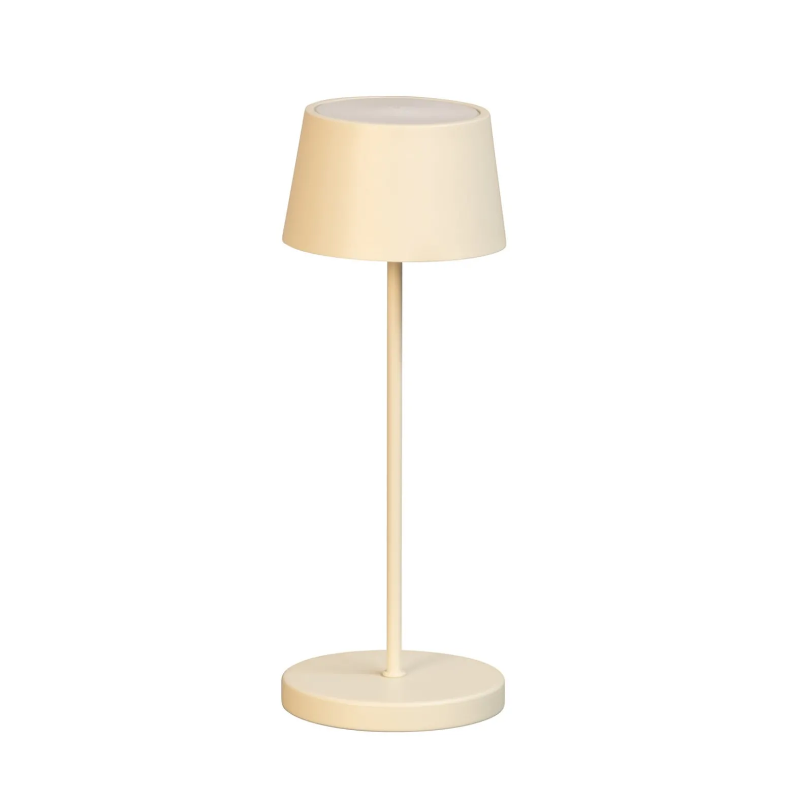 LED-Akku-Tischlampe Asena Pro sandbeige, 30 cm Metall IP54