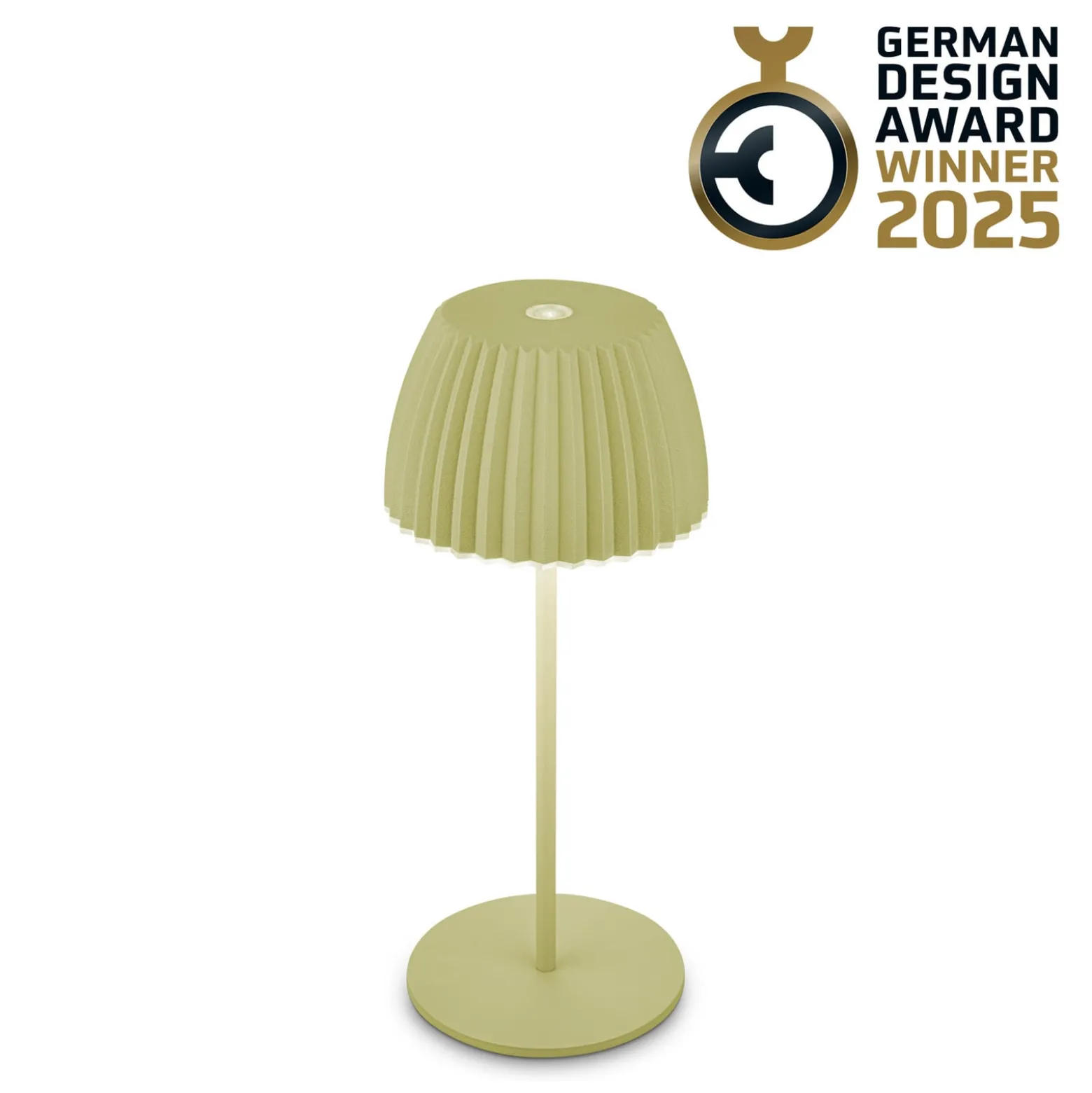 LED-Akku-Tischlampe Brilo unplugged Riffle, 20 cm, grün