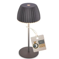 LED-Akku-Tischlampe Brilo unplugged Riffle, 20 cm, anthrazit