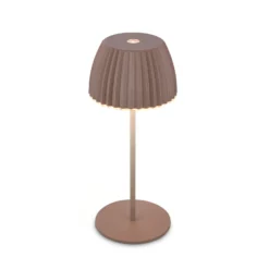 LED-Akku-Tischlampe Brilo unplugged Riffle, 20 cm, umbrasand
