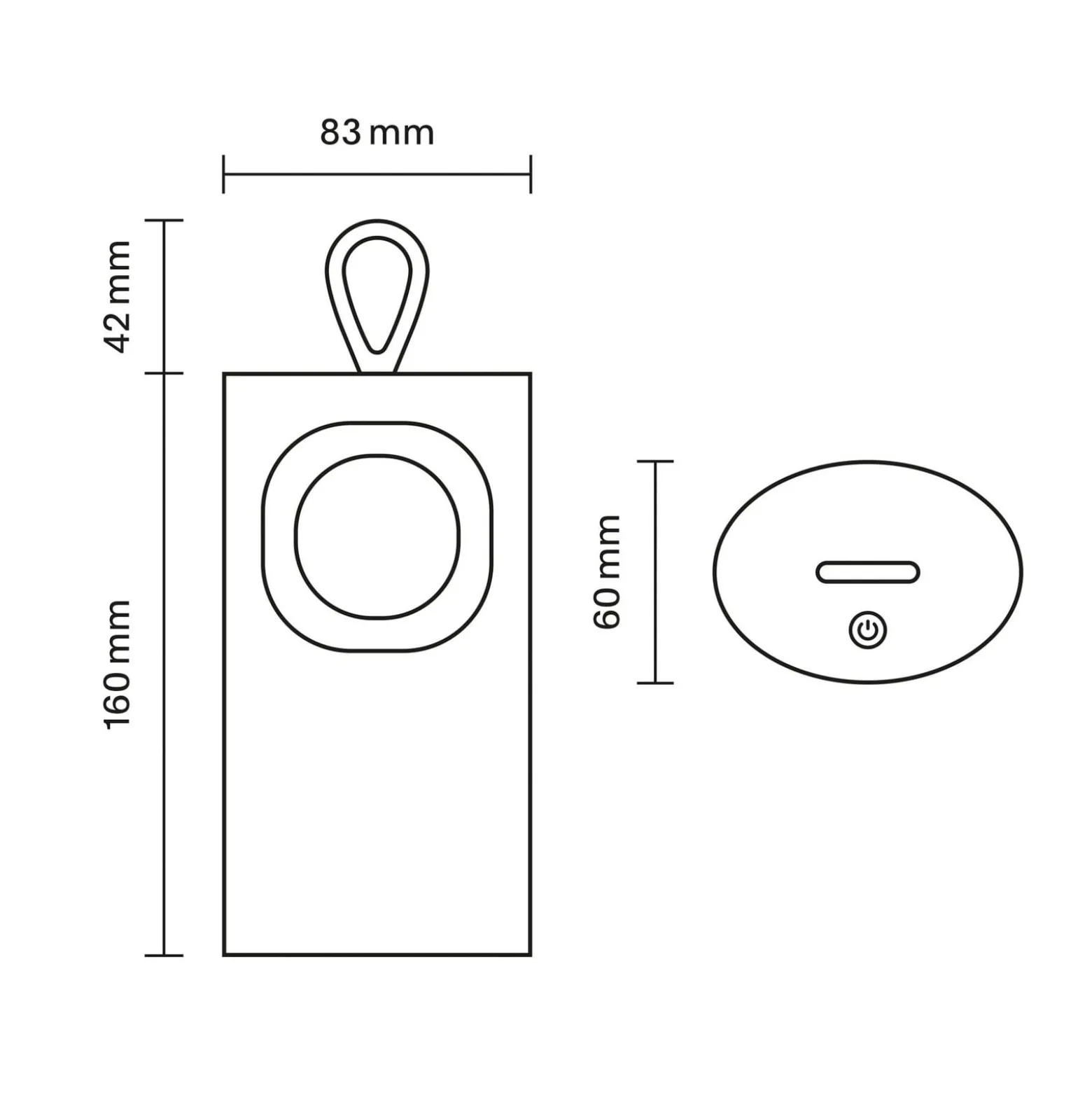 LED-Akku-Tischlampe Lunari, beige, 16 cm, Metall, CCT IP44