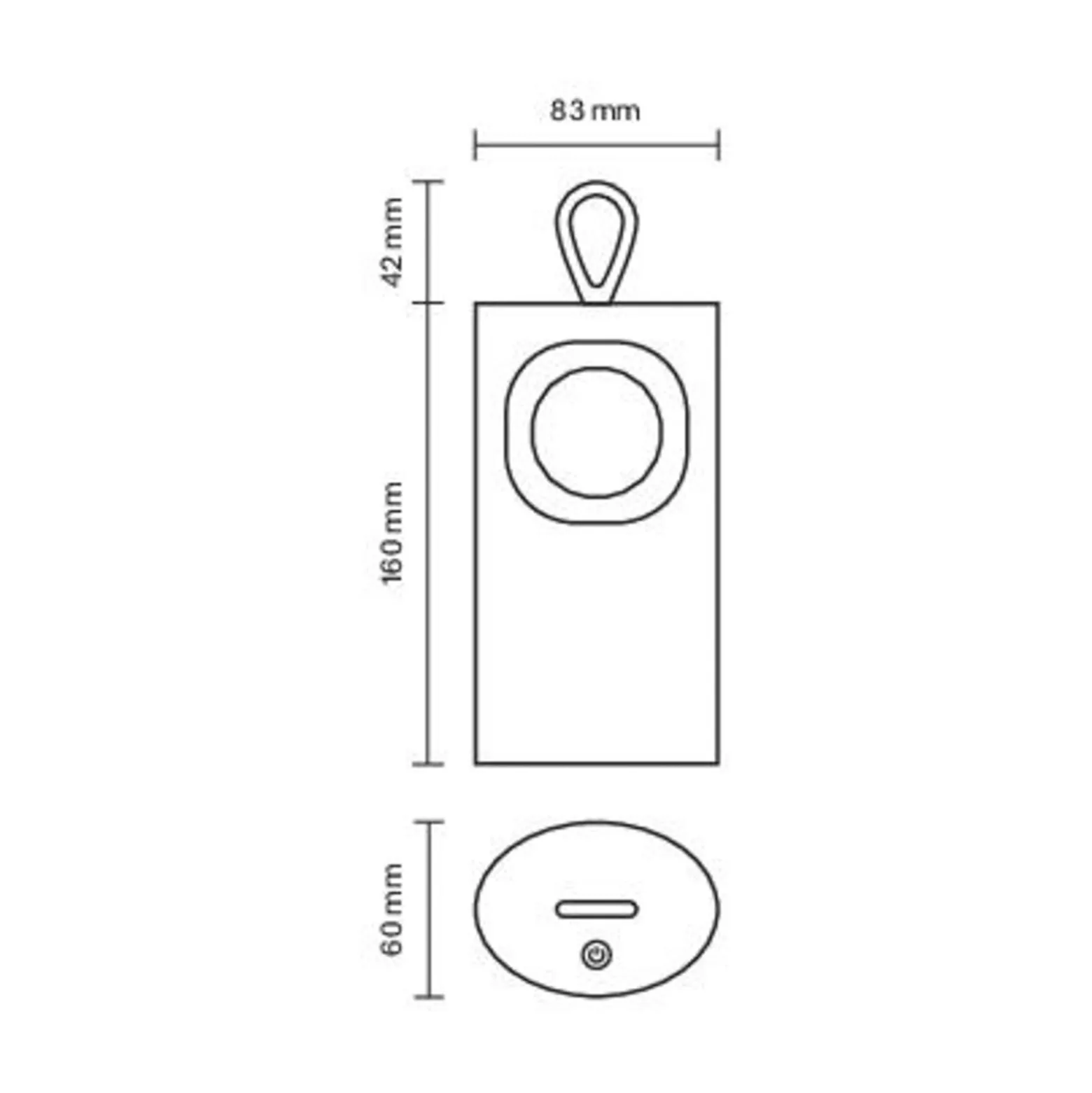 LED-Akku-Tischlampe Lunari, goldfarben 16 cm Metall CCT IP44