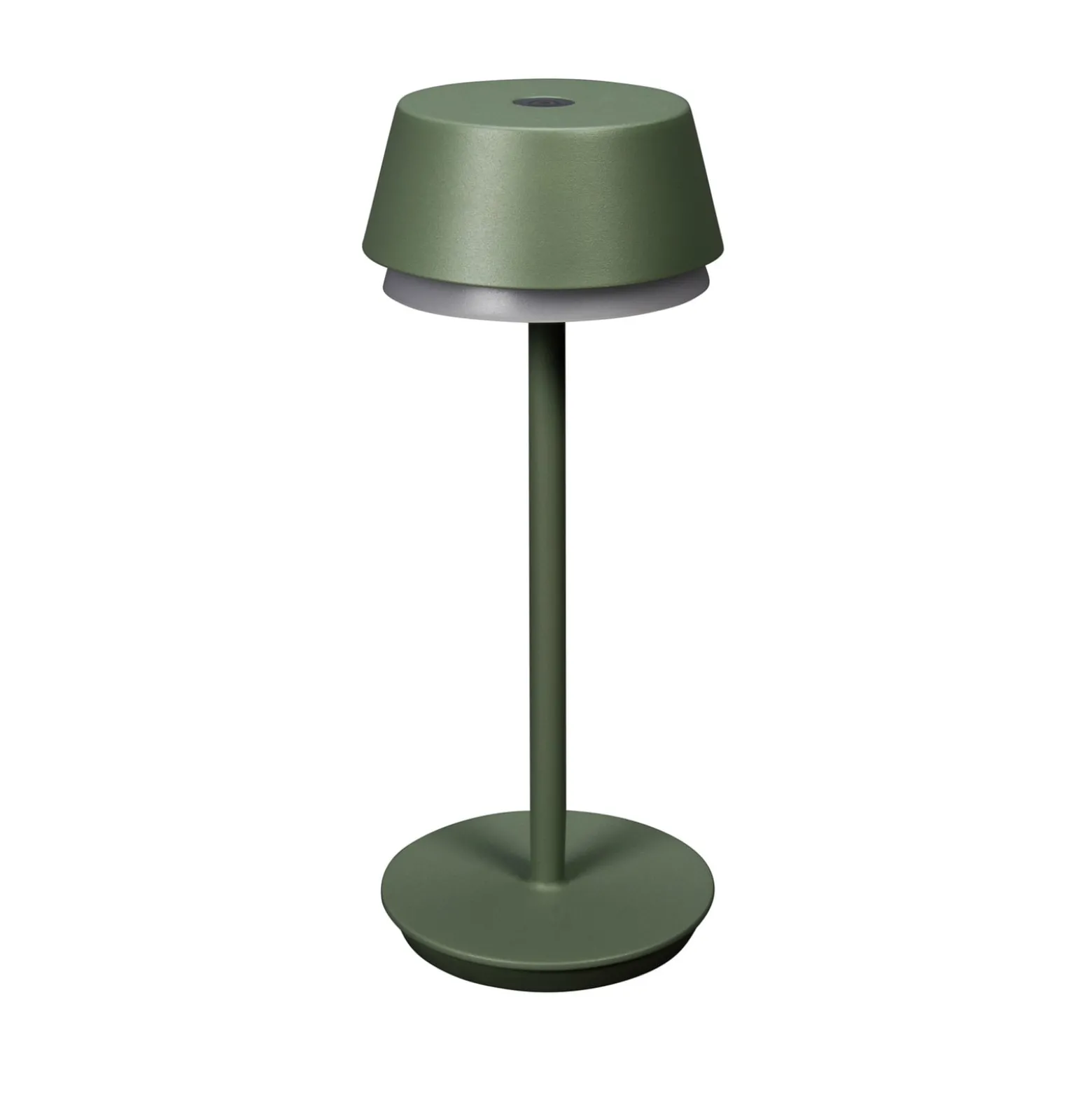 LED-Akku-Tischlampe Lyon, grün/grau, IP54, Dimmer, CCT, RGB
