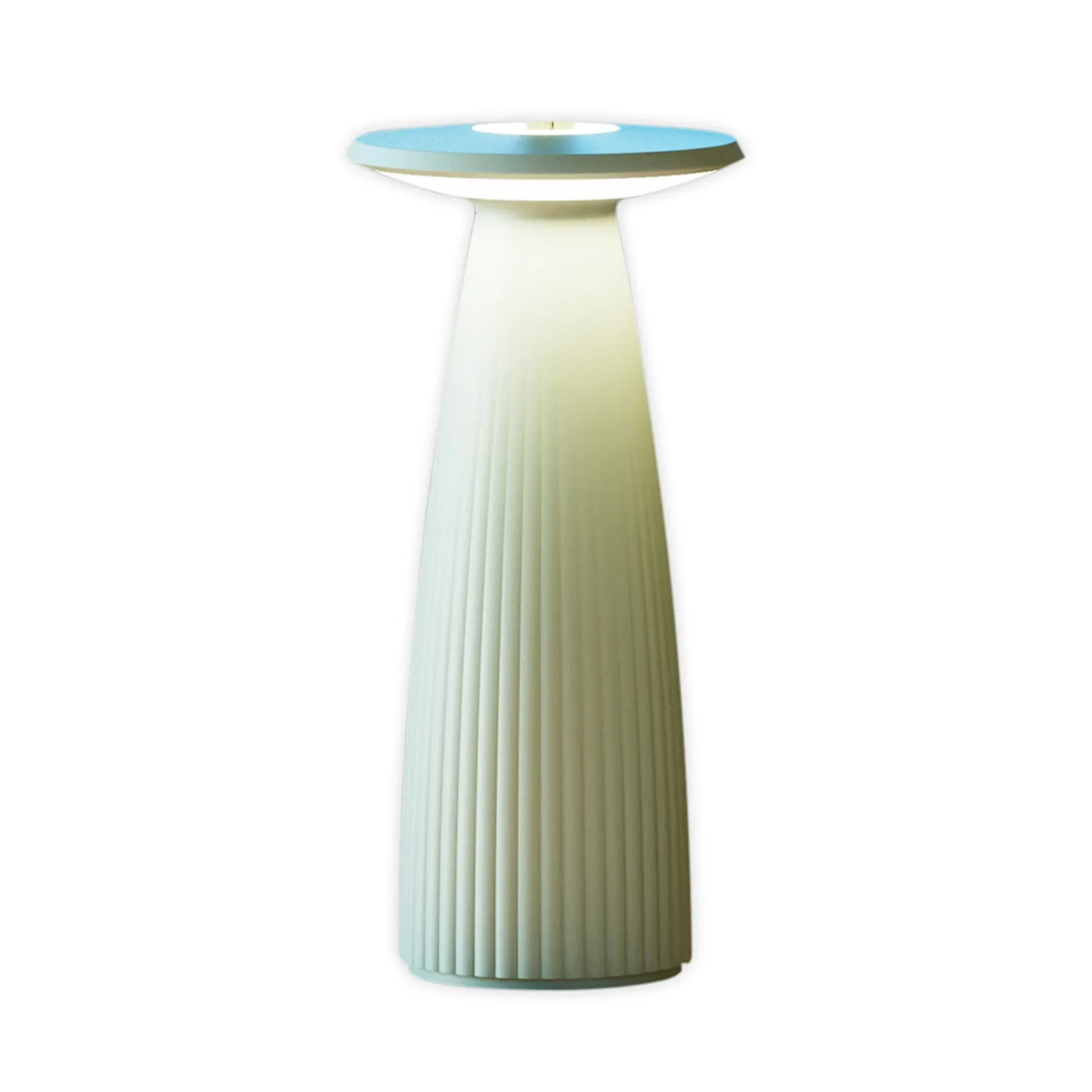 LED-Akku-Tischlampe Nuflair, grün, IP54, dimmbar, 24 cm