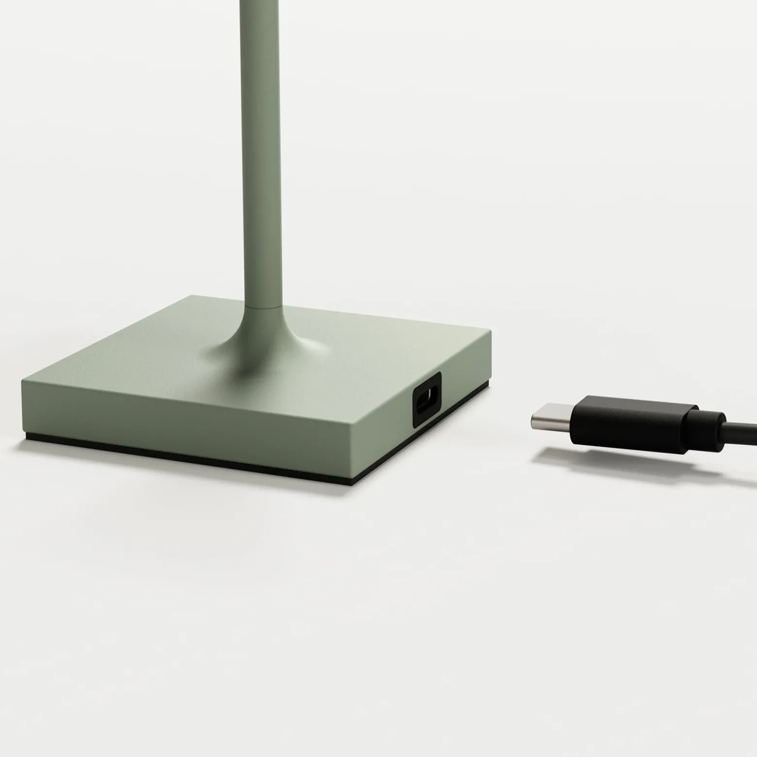 LED-Akkutischlampe Nuindie pocket, salbeigrün, IP54, dimmbar