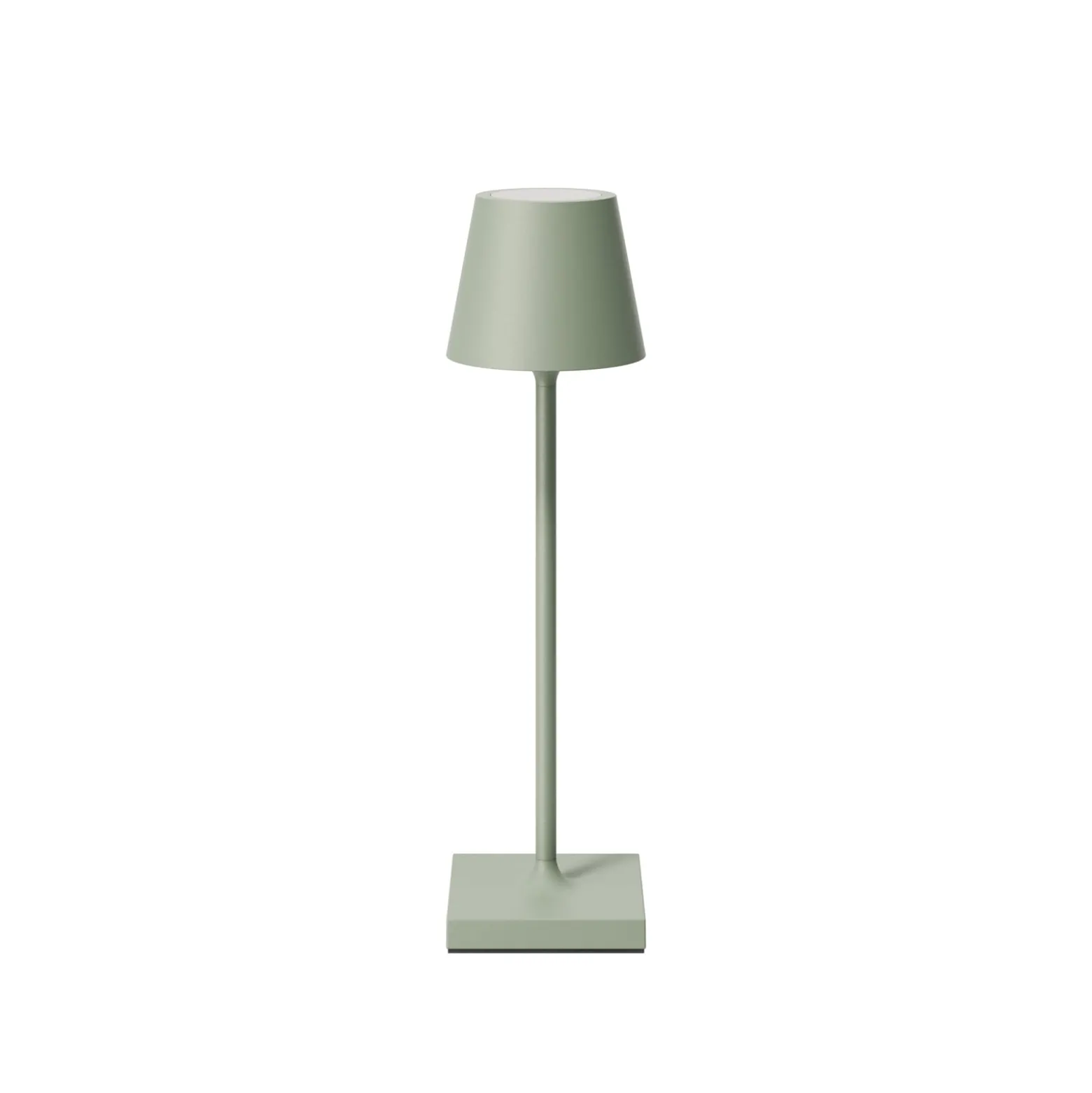 LED-Akkutischlampe Nuindie pocket, salbeigrün, IP54, dimmbar