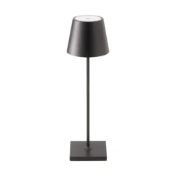 LED-Akkutischlampe Nuindie, USB-C, schwarz, IP54, dimmbar