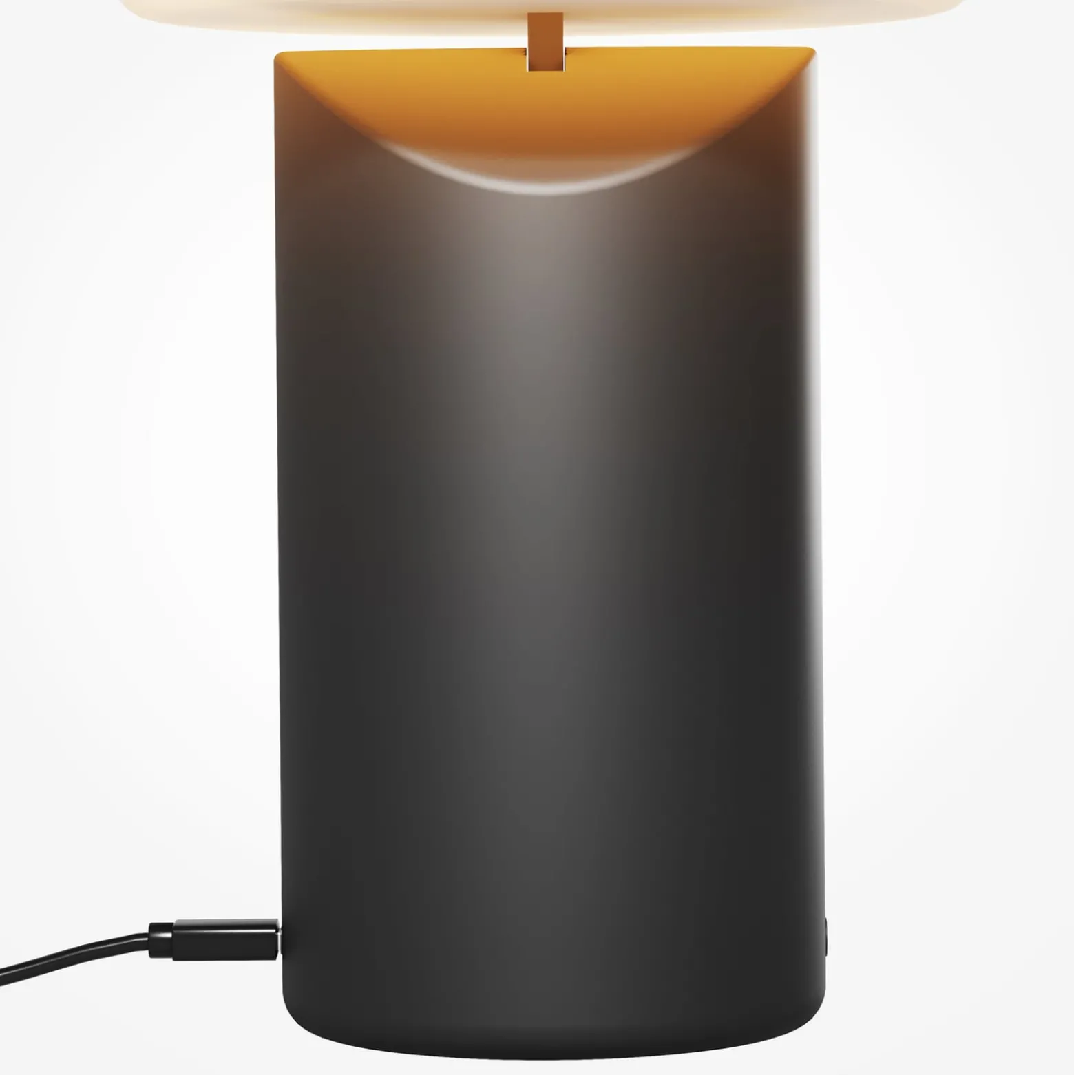 LED-Akku-Tischlampe Topo, schwarz, Höhe 20 cm, Metall Dimmer