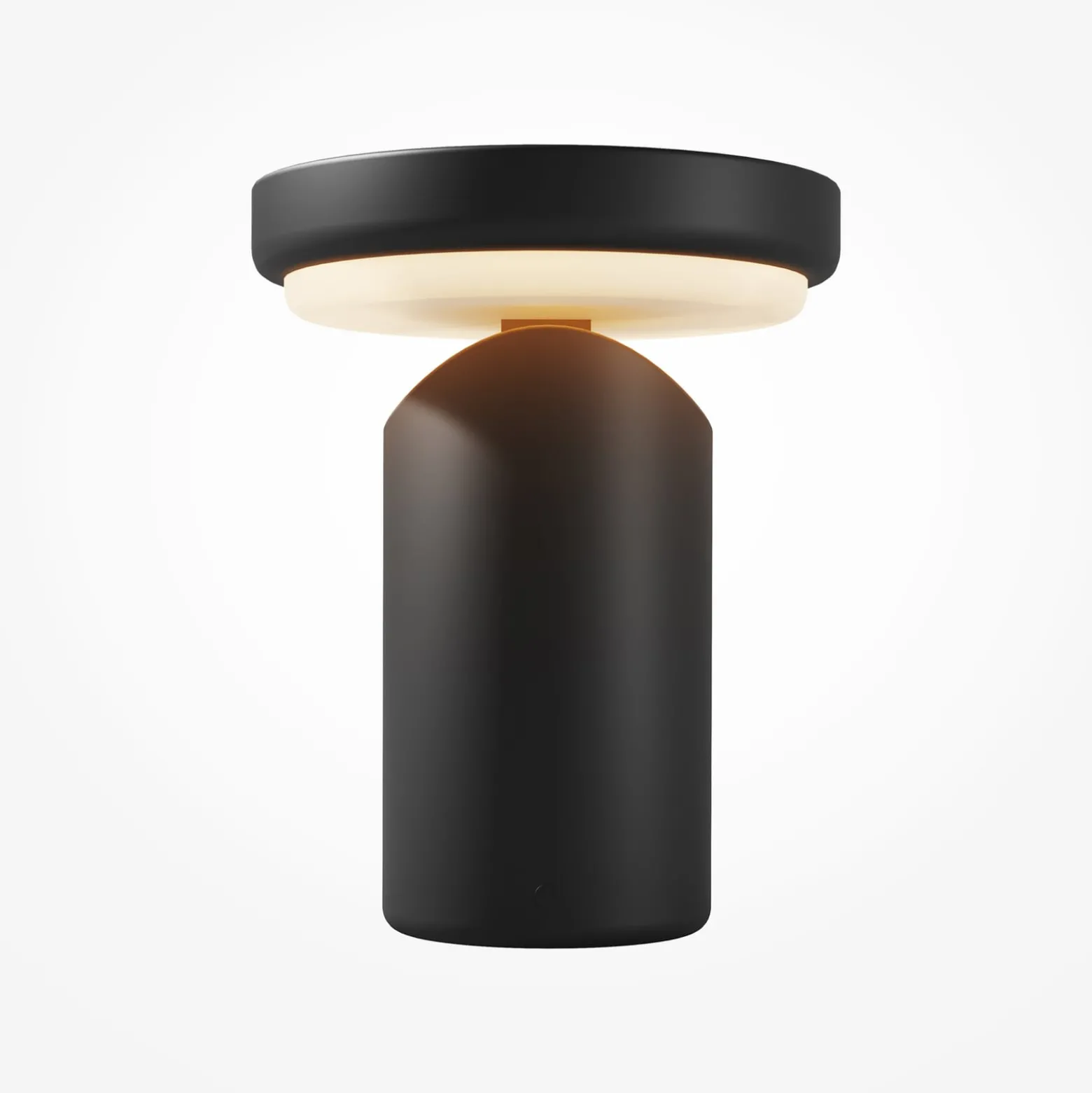 LED-Akku-Tischlampe Topo, schwarz, Höhe 20 cm, Metall Dimmer