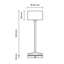 LED-Akku-Tischlampe Veluna, grün, Höhe 25 cm, IP44, dim, CCT