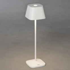 LED-Akku-Tischleuchte Capri, Höhe 36 cm, weiß, IP54