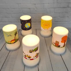 LED-Akku-Tischleuchte Dino, USB, IP44