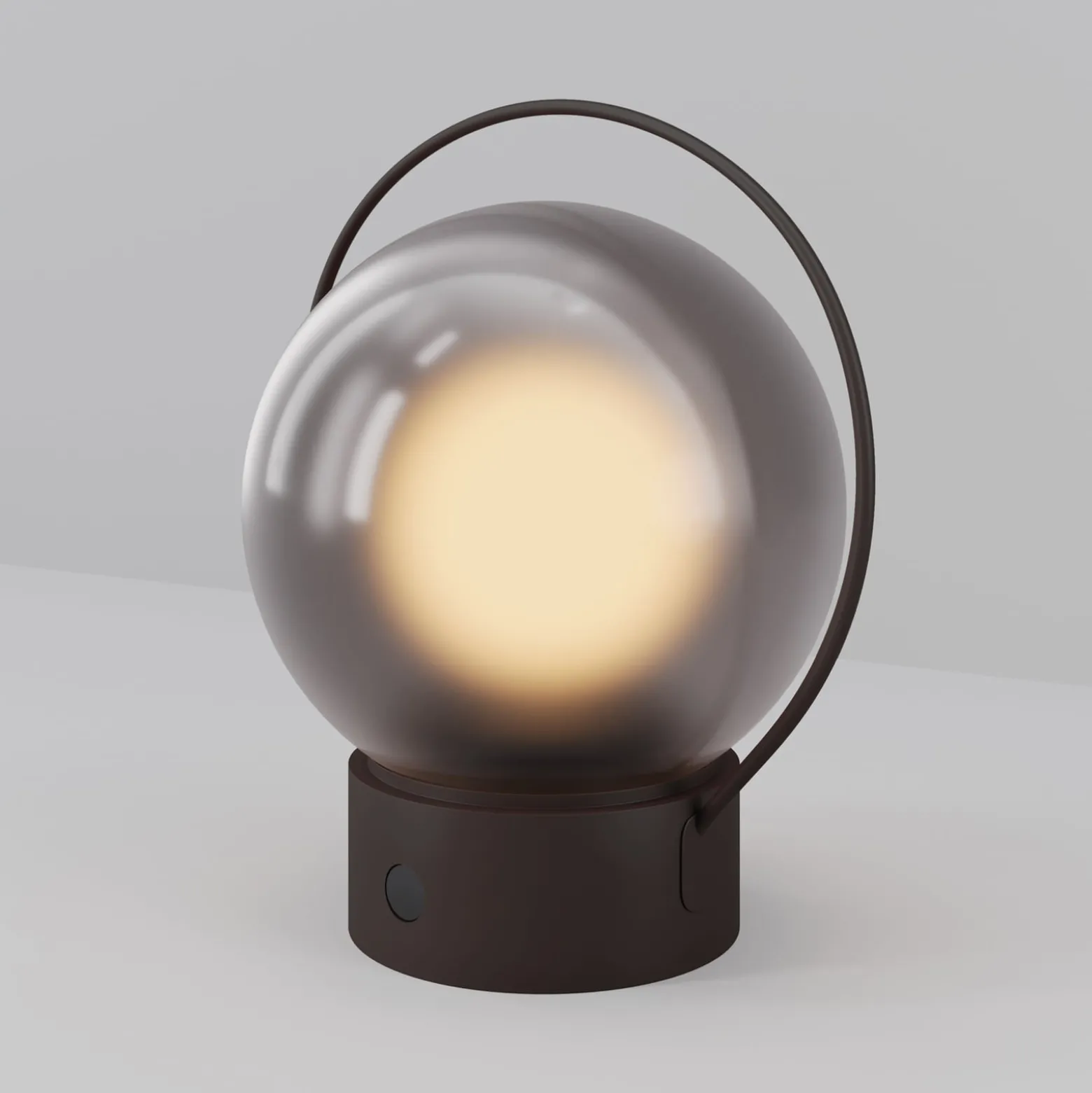 LED-Akku-Tischleuchte Elyra, braun, Höhe 20 cm, IP54, Dimmer
