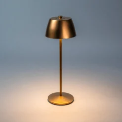 LED-Akku-Tischleuchte Eze, matt-kupfer, 32 cm, IP54, USB