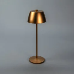 LED-Akku-Tischleuchte Eze, matt-kupfer, 32 cm, IP54, USB