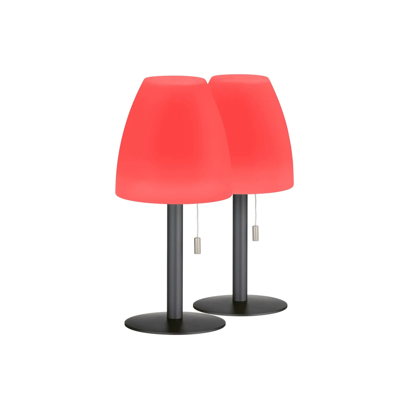 LED-Akku-Tischleuchte Fiumara schwarz/weiß 2er-Set