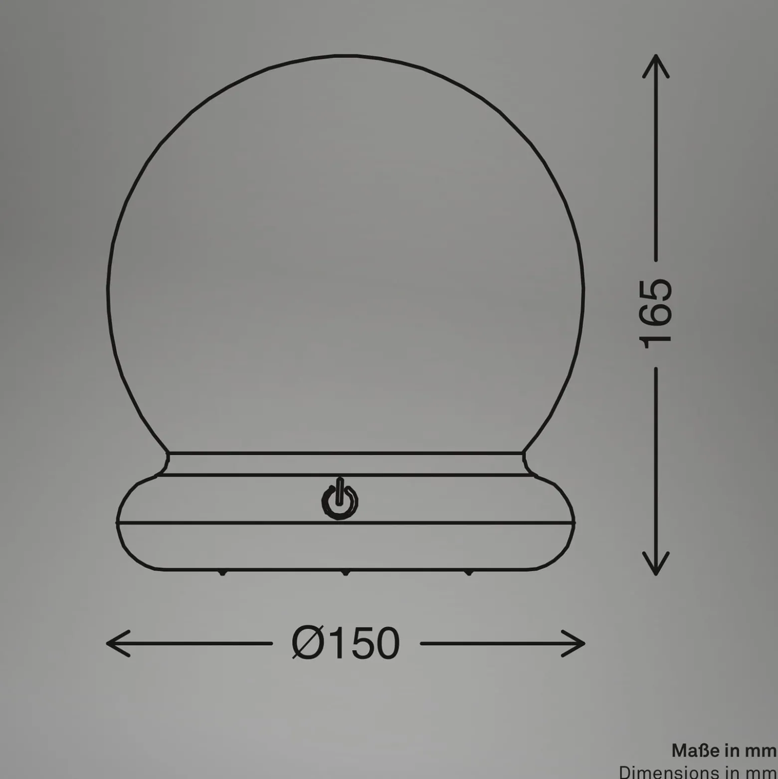 LED-Akku-Tischleuchte LUSTRO, weiß, Ø 15 cm, RGBW, touchdim