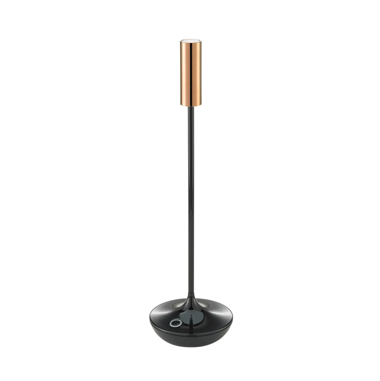 LED-Akkutischleuchte Nucandle, schwarz/kupfer, IP54, dimmbar