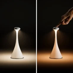 LED-Akkutischleuchte Nudrop mini, salbeigrün, IP54, dimmbar