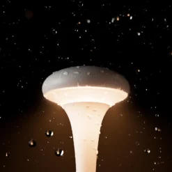 LED-Akkutischleuchte Nudrop mini, graphitgrau, IP54, dimmbar