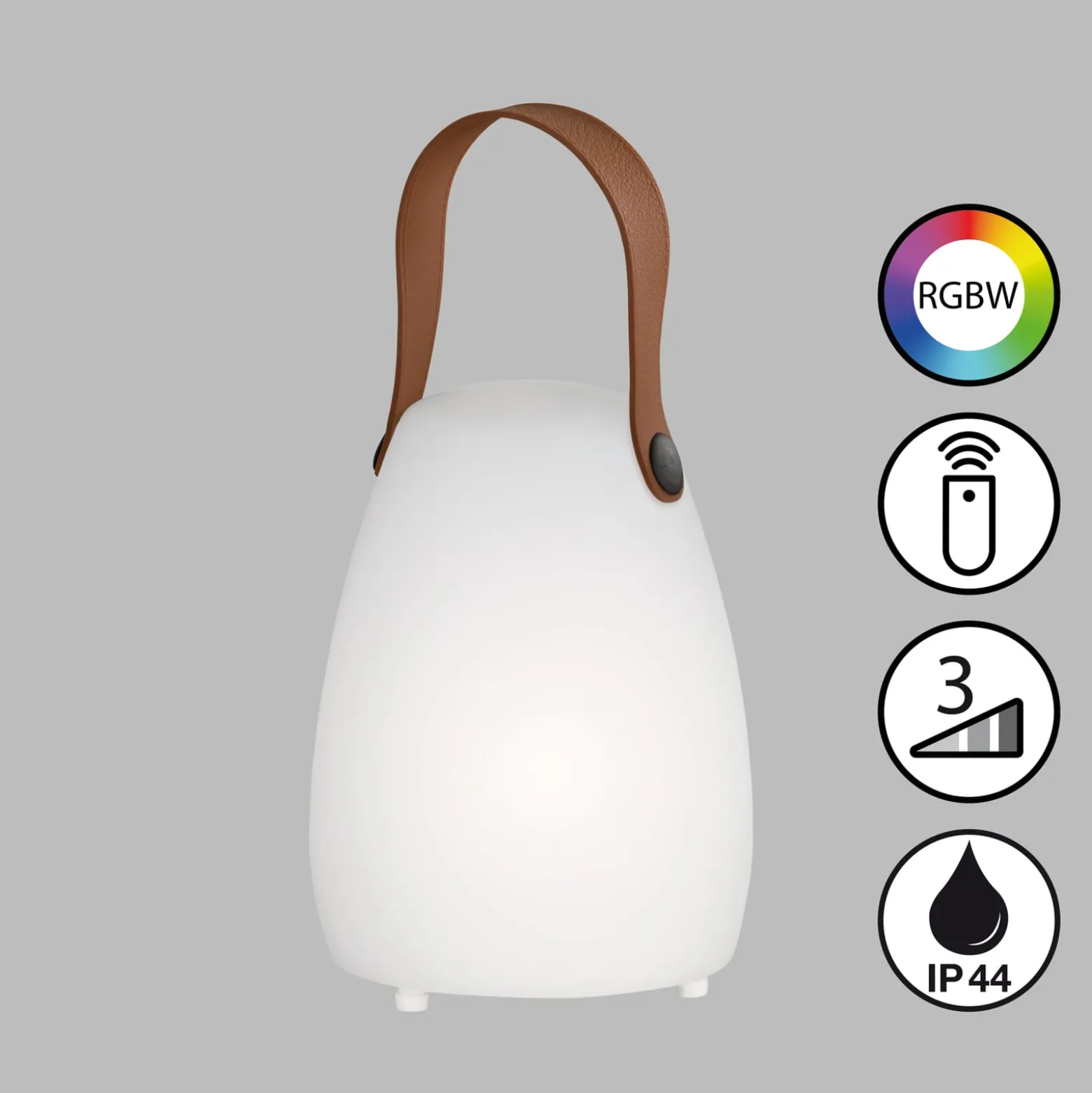 LED-Akku-Tischleuchte Ruby, Höhe 16 cm, Kunststoff, USB