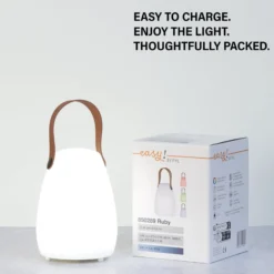 LED-Akku-Tischleuchte Ruby, Höhe 16 cm, Kunststoff, USB